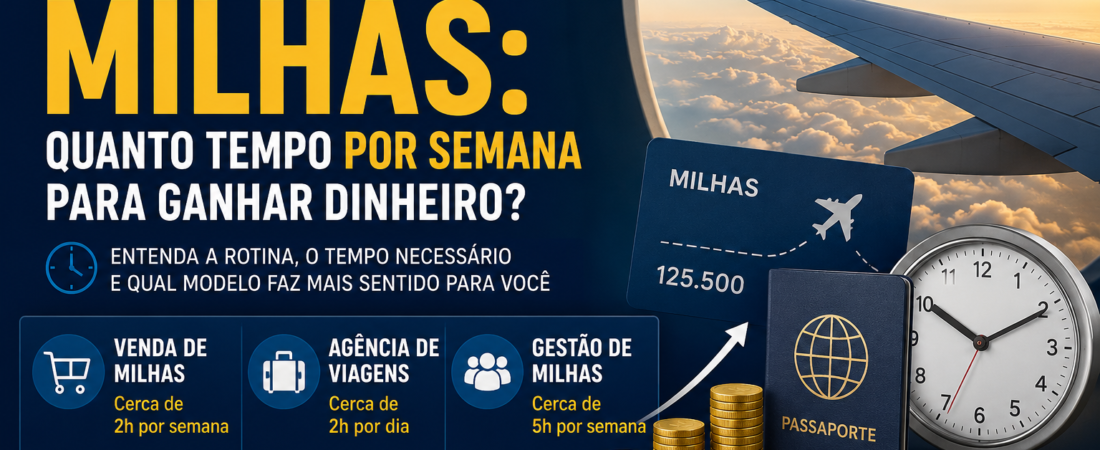 Renda com milhas: quanto tempo por semana você precisa para ganhar dinheiro?