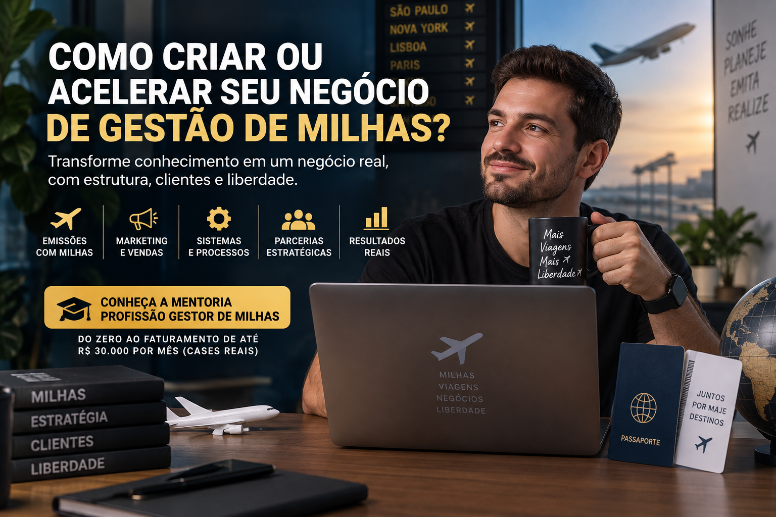 Como criar ou acelerar seu negócio de Gestão de Milhas?